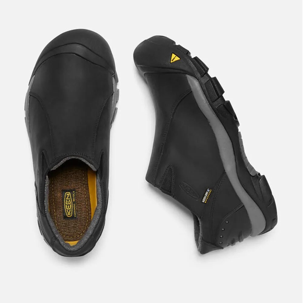 Keen Brixen Low Men 9.5 Black Leather Waterproof Insulated Slip On Shoes 1002268 New! KEEN Brixen Low Insulated Waterproof Slip-on Shoes  main image 2
