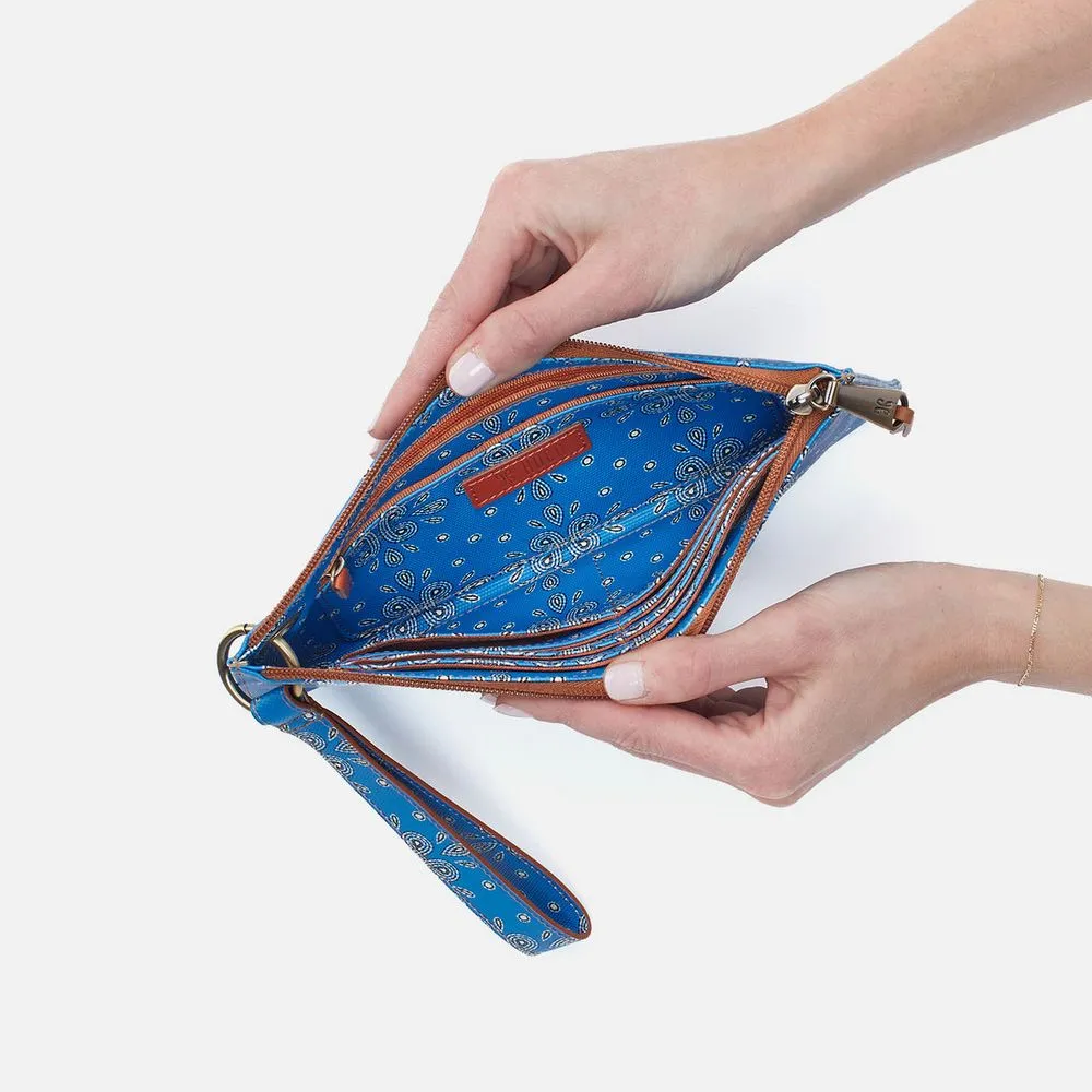 Hobo Bags Vida Wristlet Blue Journey Bandana