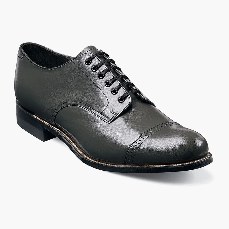 Stacy Adams Men's Madison Cap Toe Oxford Gray