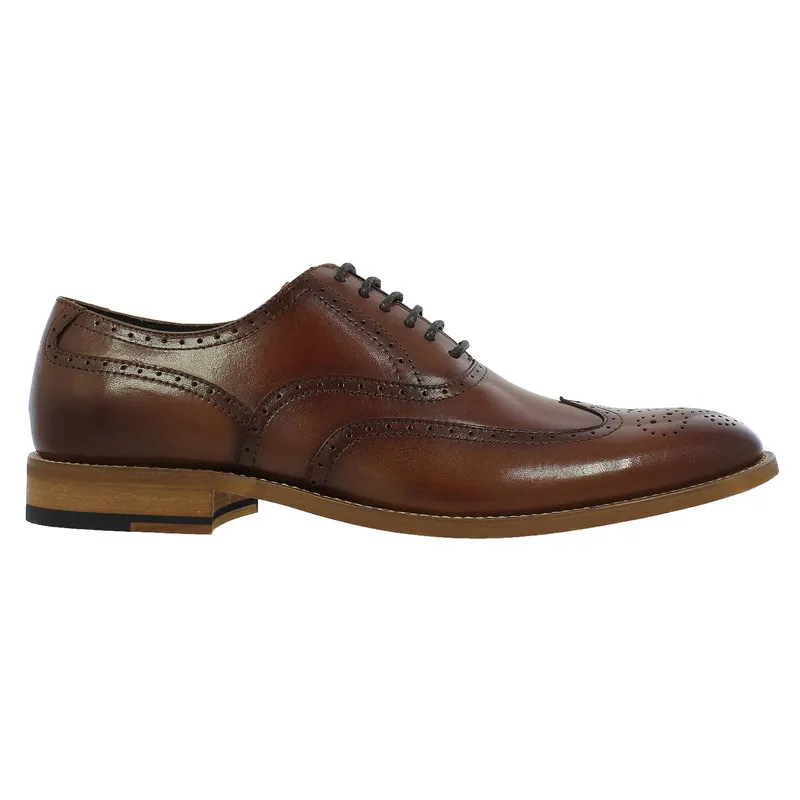 NWOT  Men\'s Dunbar Wing Tip Oxford Size 14

Cognac Leather Stacy Adams Dunbar Leather Wingtip Oxfords, Tan | Dress  main image 2