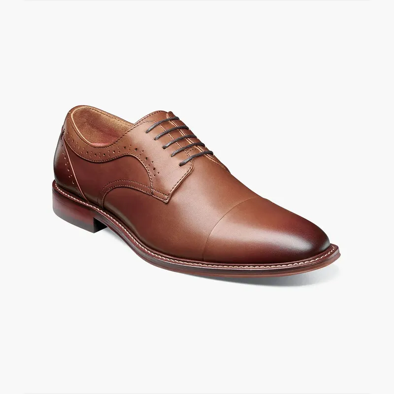 Stacy Adams Men's Maddox Cap Toe Oxford Chocolate