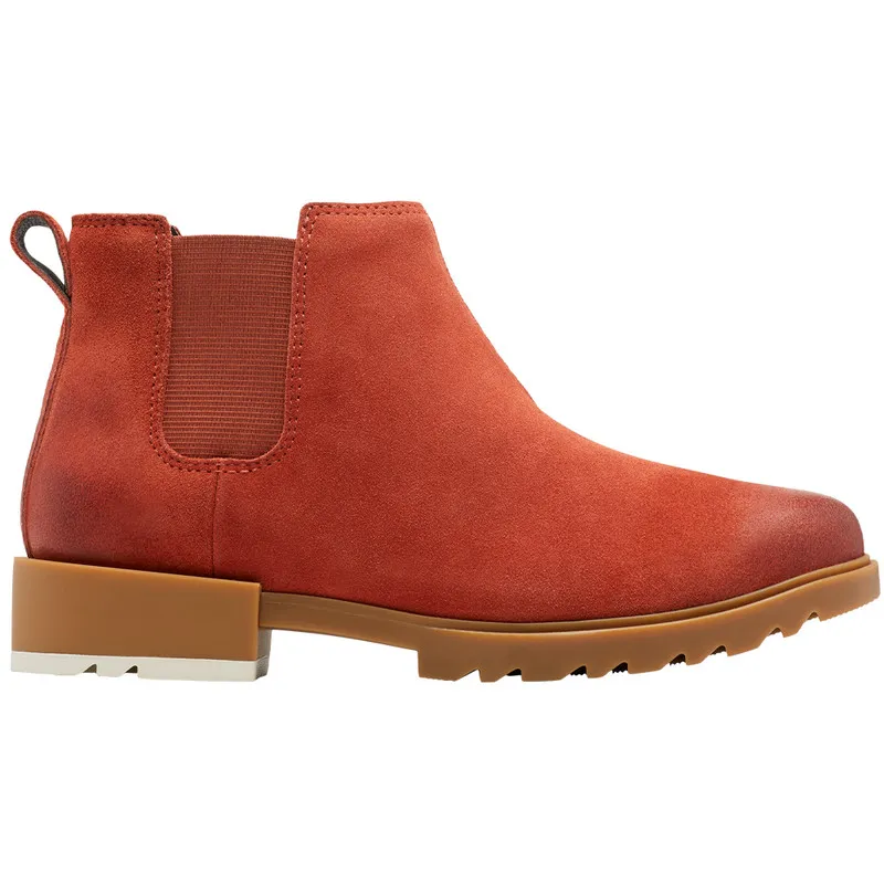 Sorel Women's Emelie II Chelsea Bootie Warp Red / Gum 2