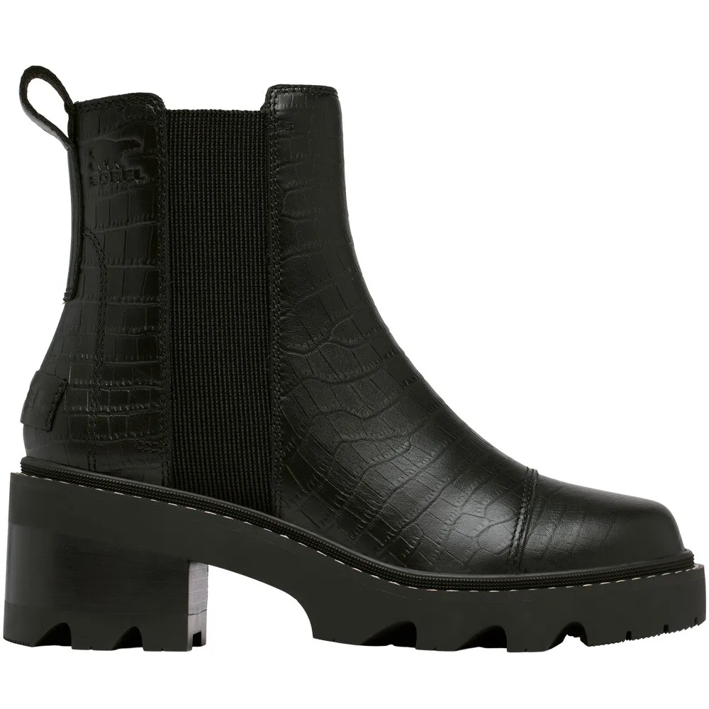 Sorel Women's Joan Now Chelsea Boot Black / Tawny Buff Croc