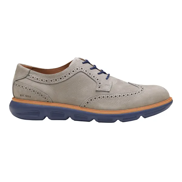 Johnston & Murphy Men's Larkin Wingtip Gray Nubuck