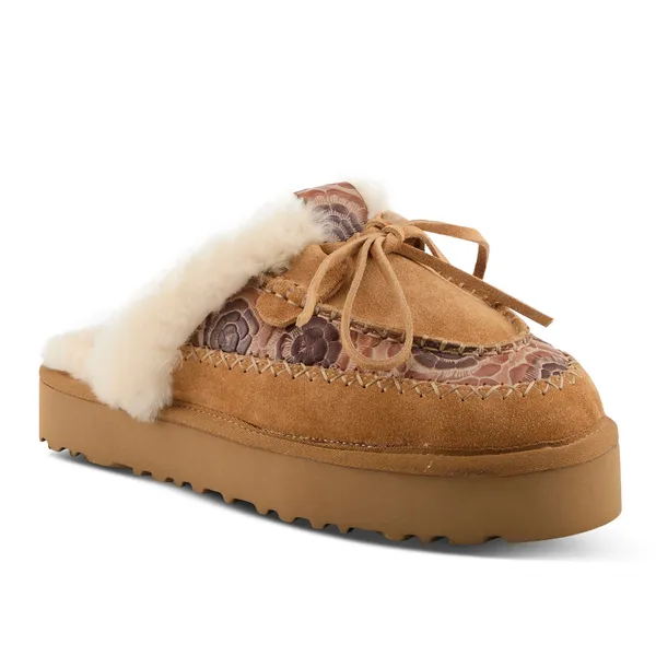 Spring Step L'Artiste Women's Slider Clog Tan Multi Suede