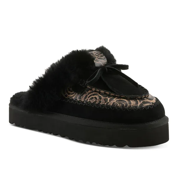 Spring Step L'Artiste Women's Slider Clog Black Multi Suede