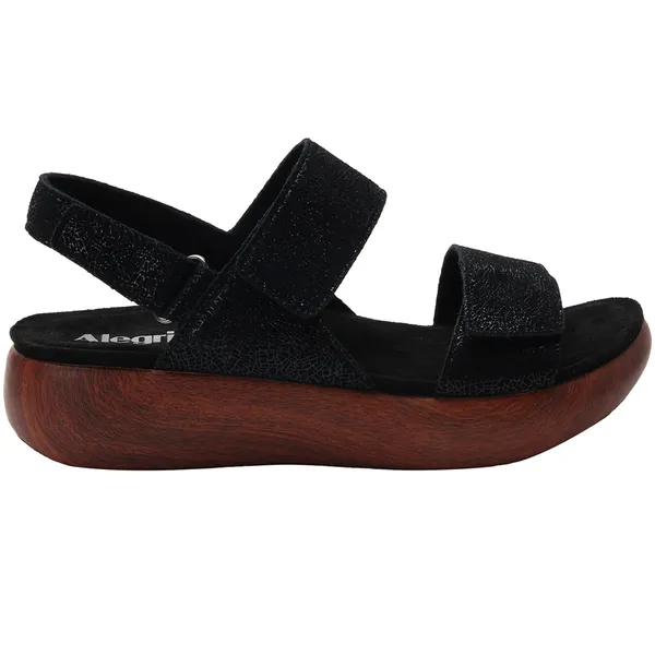 Alegria Women's Bailee Sandal Crackle Black