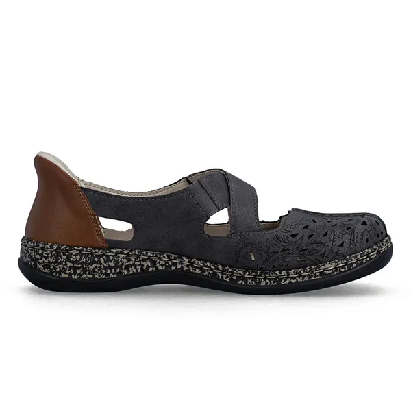 Rieker Women's 46352 Daisy Basalt / Cayenne