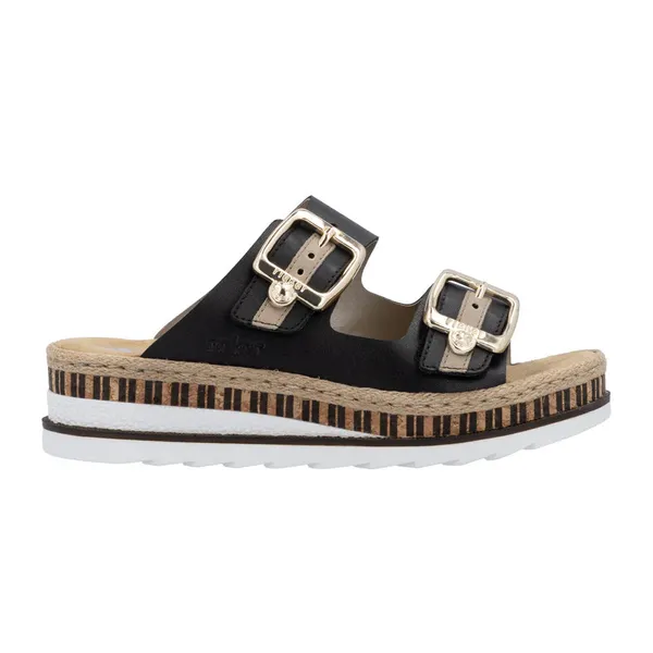 Rieker Women's V7955 Regina Schwarz / Nude