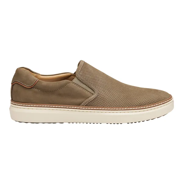 Johnston & Murphy Men's McGuffey 2 Perfed Slip-On Taupe Nubuck
