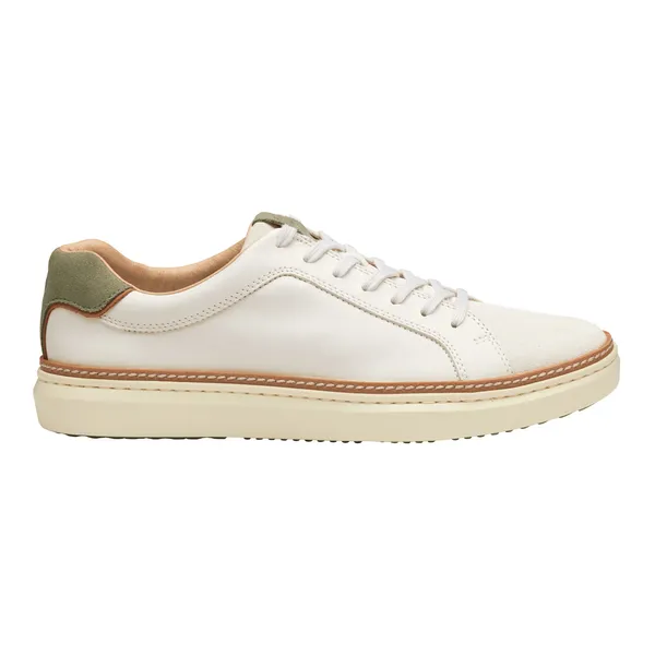 Johnston & Murphy Men's McGuffey 2 Lace White Full-Grain Leather / Taupe Suede