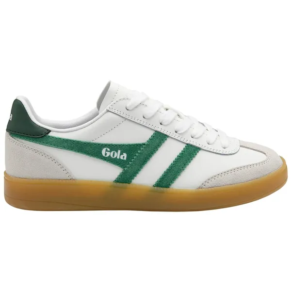 Gola Women's Viper Leather White / Emerald / Evergreen / Gum