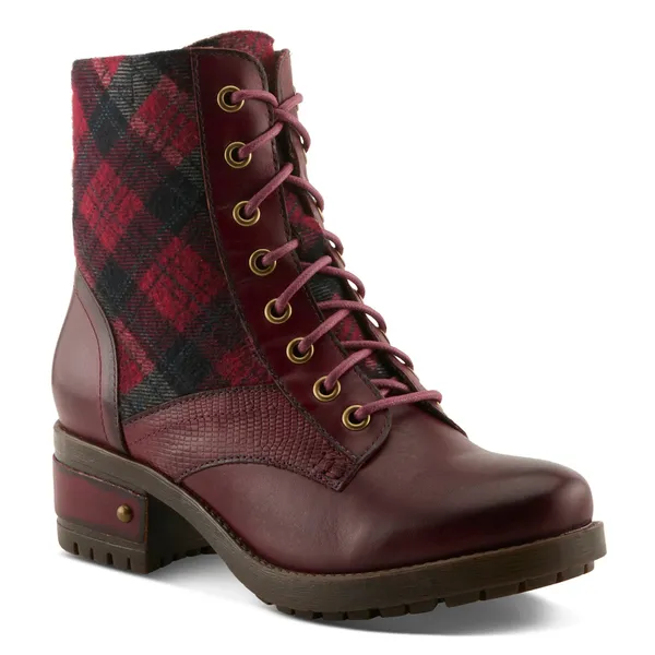 Spring Step L'Artiste Women's Marty-Plaid Bordeaux Multi