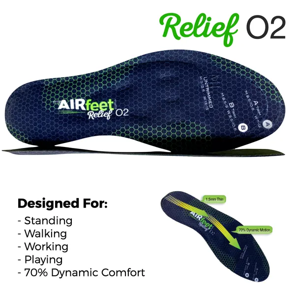 Airfeet AIRfeet Relief O2 Insoles Medium/Large
