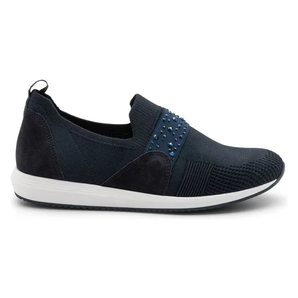 Ara Women's Lynn Fusion4 Rhinestone Navy Stretch