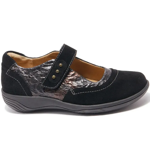 Halsa Footwear Women's Aloe Black Suede