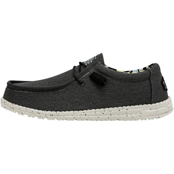 Hey Dude Men's Wally Stretch Heathered Black