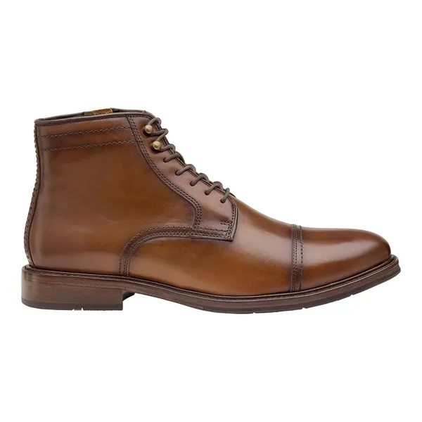 Johnston & Murphy Men's XC Flex Raleigh Cap Toe Zip Boot Dark Tan