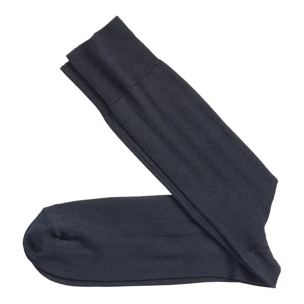 Johnston & Murphy Pima Cotton Ribbed Socks Navy