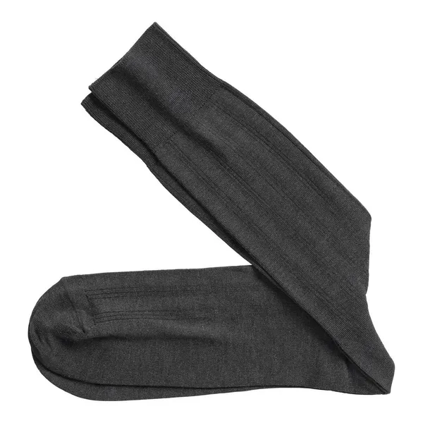 Johnston & Murphy Pima Cotton Ribbed Socks Charcoal