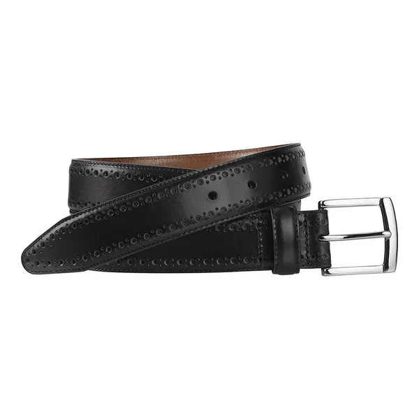 Johnston & Murphy Perfed-Edge Belt Black