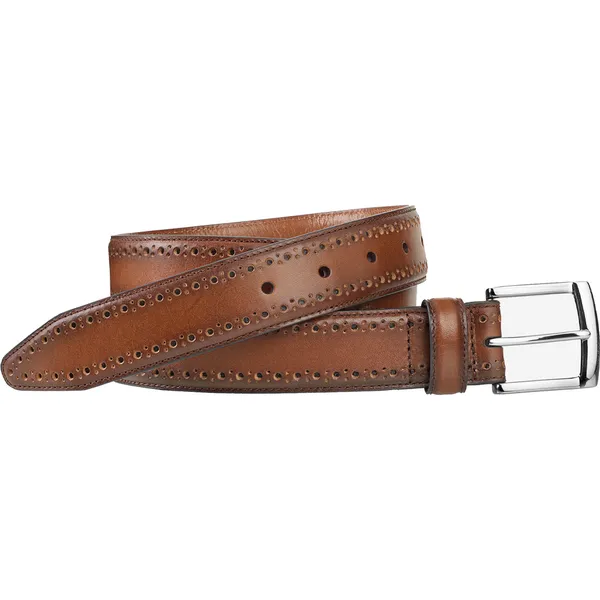 Johnston & Murphy Micro Perf Belt Tan