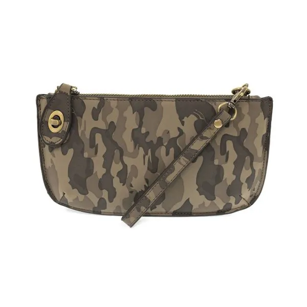 Joy Susan Mini Crossbody Wristlet Clutch Grey Camo