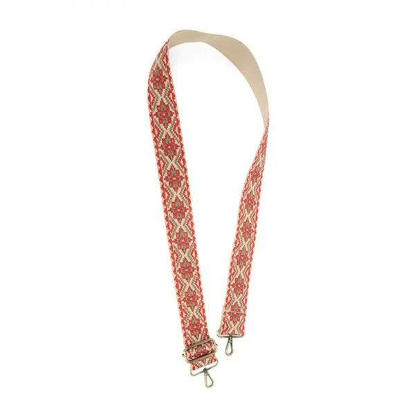 Joy Susan Guitar Strap Red Embroidered