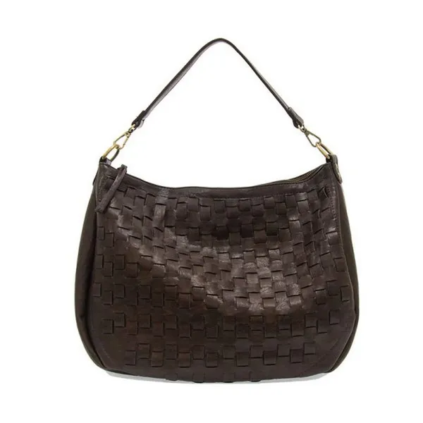 Joy Susan Kali Woven Slouchy Hobo Espresso Bean