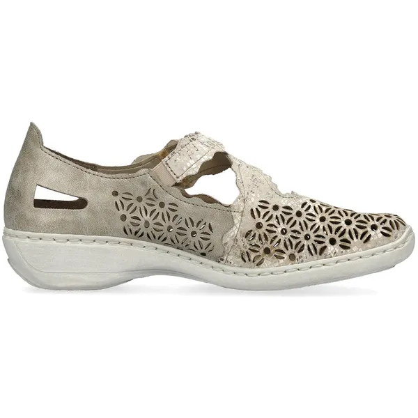 Rieker Women's 413G4 Doris Beige-Metallic / Perle