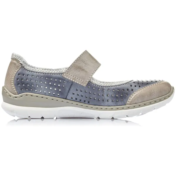Rieker Women's L32B5 Nikita Steel / Jeans / Silverflower