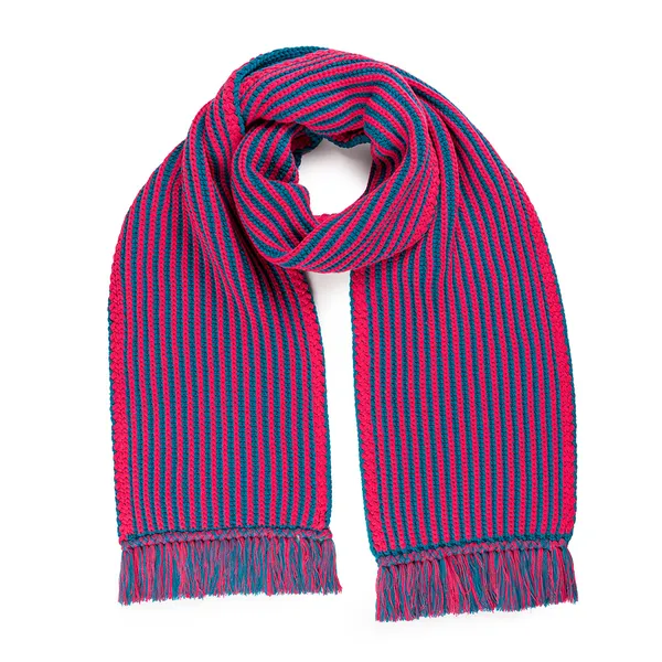 Verloop Chunky Rib Scarf Fuchsia Teal