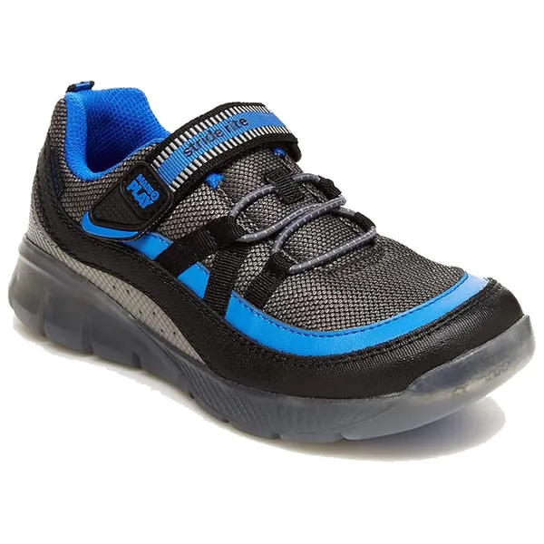 Stride Rite Kid's Made2Play Light-Up Burst Sneaker Black / Blue