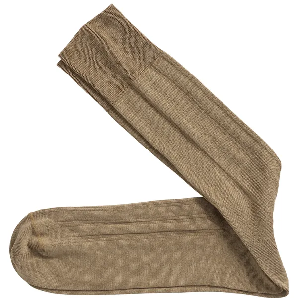 Johnston & Murphy Pima Cotton Ribbed Socks Tan