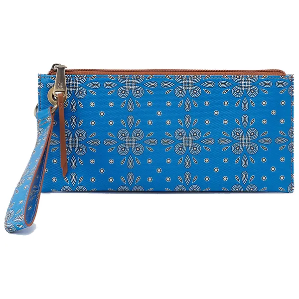 Hobo Bags Vida Wristlet Blue Journey Bandana