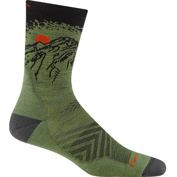 Darn Tough Men's Vert Micro Crew Ultra-Lightweight Running Sock Lichen