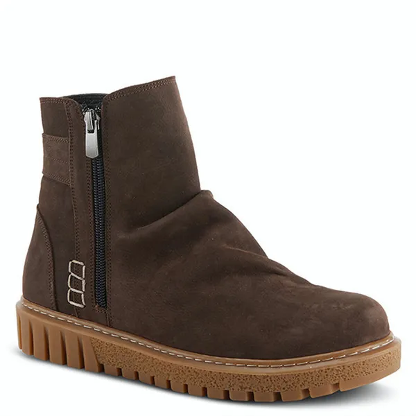 Spring Step Women's Addlyn Bootie Brown Nubuck