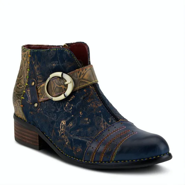 Spring Step L'Artiste Women's Georgiana Bootie Blue Multi