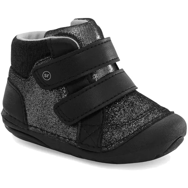 Stride Rite Little Kid's Soft Motion Martin Boot Black Iridescent