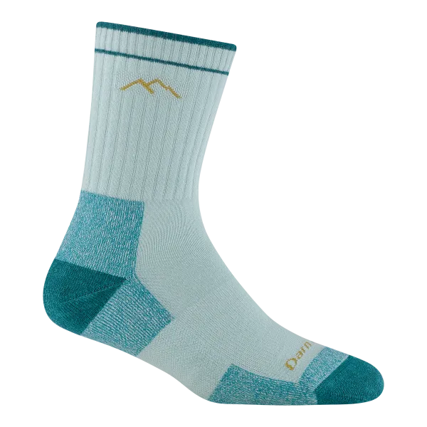 Darn Tough Women's Coolmax Hiker Micro Crew Midweight Hiking Socks Glacier