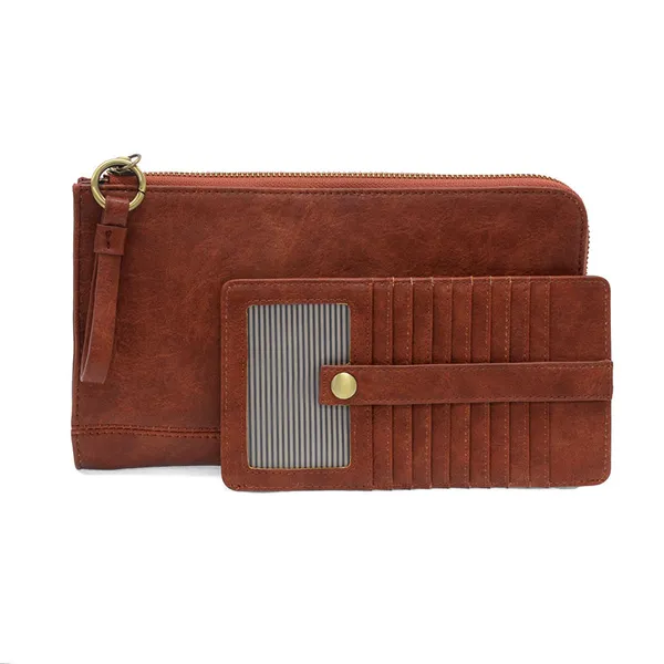 Joy Susan Karina Convertible Wristlet & Wallet Cinnamon