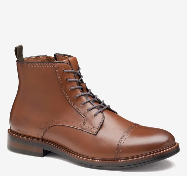 Johnston & Murphy Men's XC+ Durham Cap Toe Boot Cognac