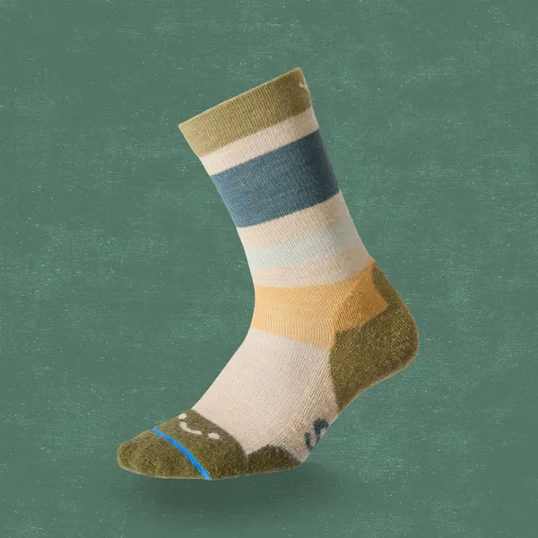 Fits FITS Hermiston Light Cushion Crew Sock Dark Forest