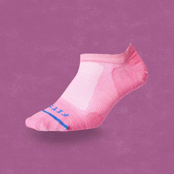 Fits FITS Electrics Ultra Light Cushion No Show Sock Cashmere Rose