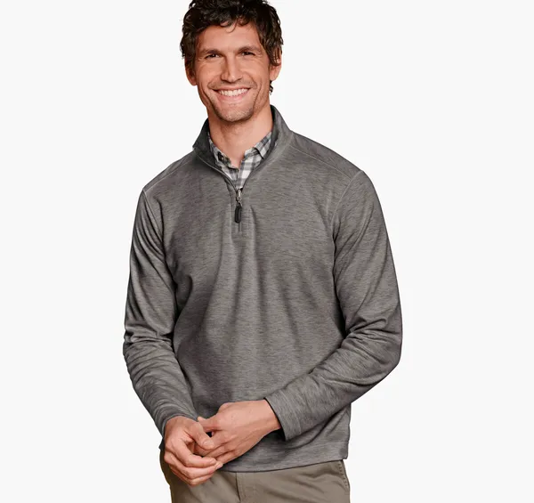 Johnston & Murphy Icon Reversible Quarter-Zip Gray/Black