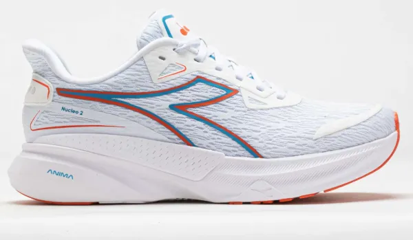 DIADORA Men's Nucleo 2 White/Orange Nasturtium