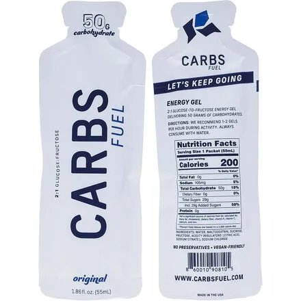 Carbs Fuel Original 50g Energy Gel Original 50g Energy Gel