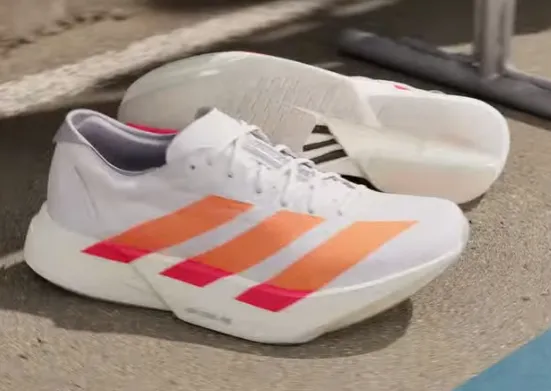 ADID WOMEN'S ADIZERO ADIOS PRO 4 CLOUD WHITE/BEAM ORANGE