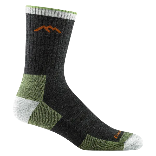 DARN TOUGH SOCKS MEN'S HIKER MICRO CREW MIDWEIGHT LIME