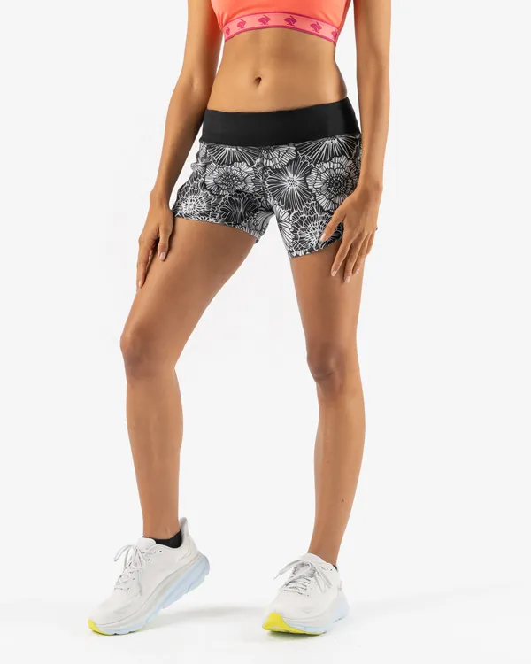 RABBIT Women's Rabbit 4" Hopper Short Black Floral